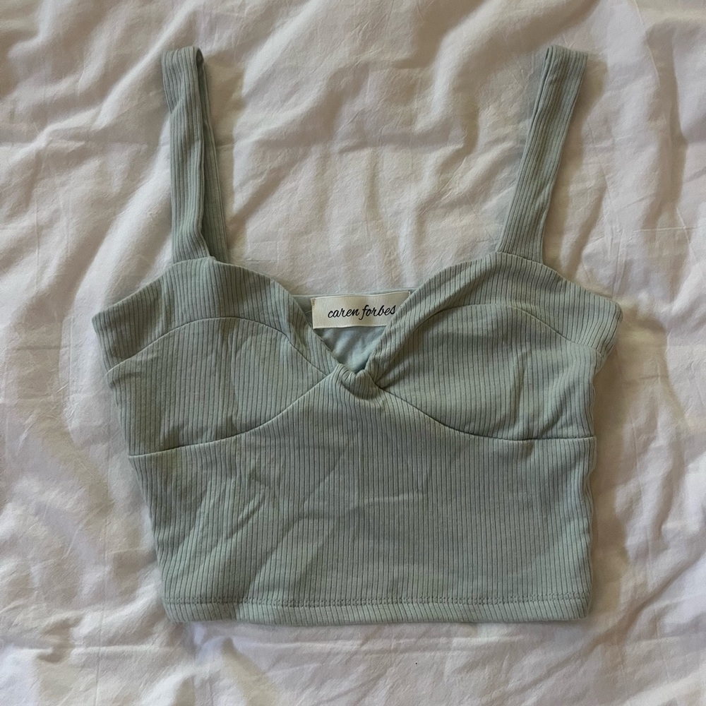 Baby blue crop top